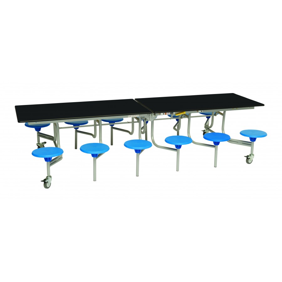 Rectangular Mobile Folding Table with 12 Seats